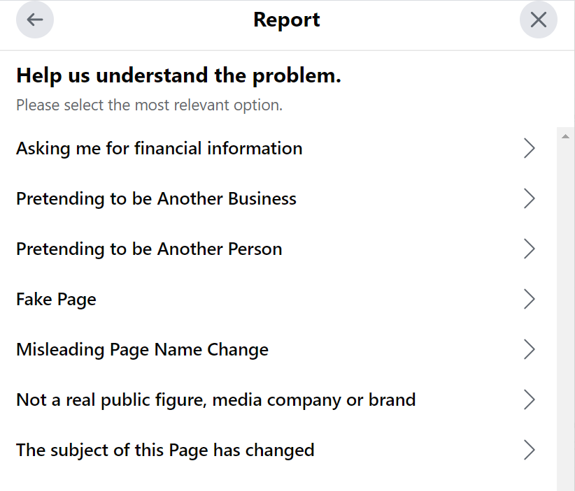 facebook-report-relevant-option