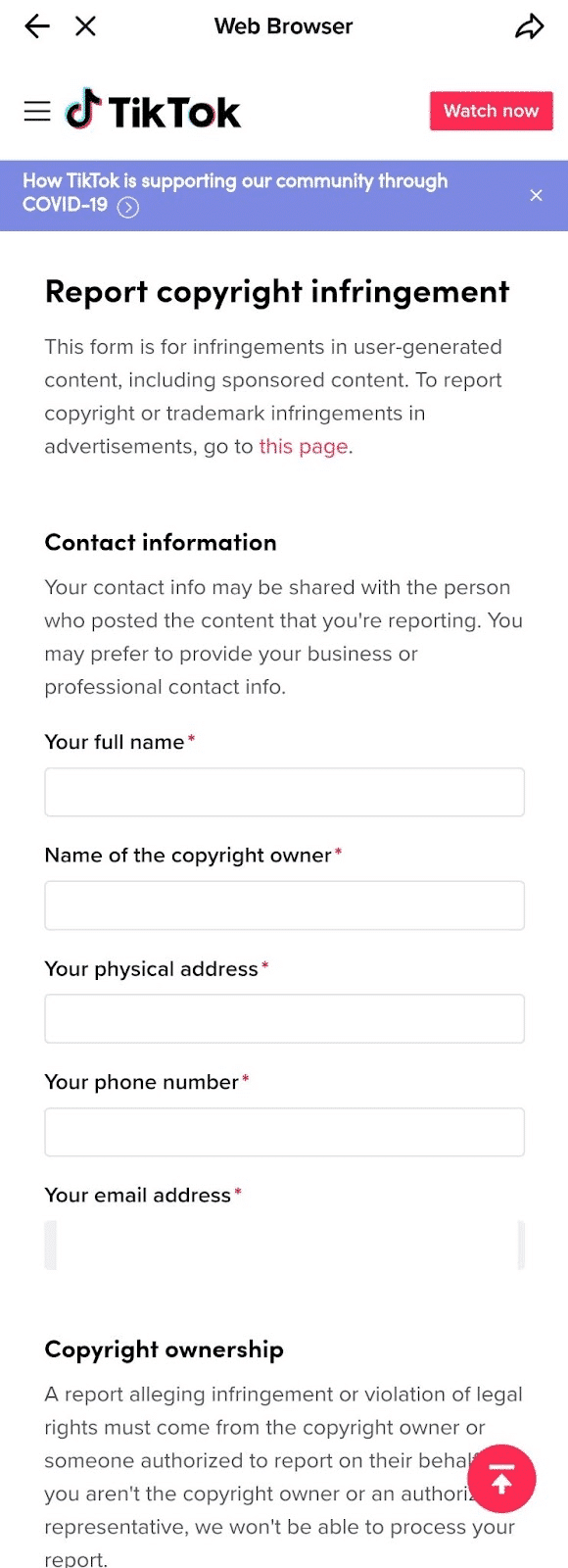 How to get someone else’s TikTok video taken down - Red Points