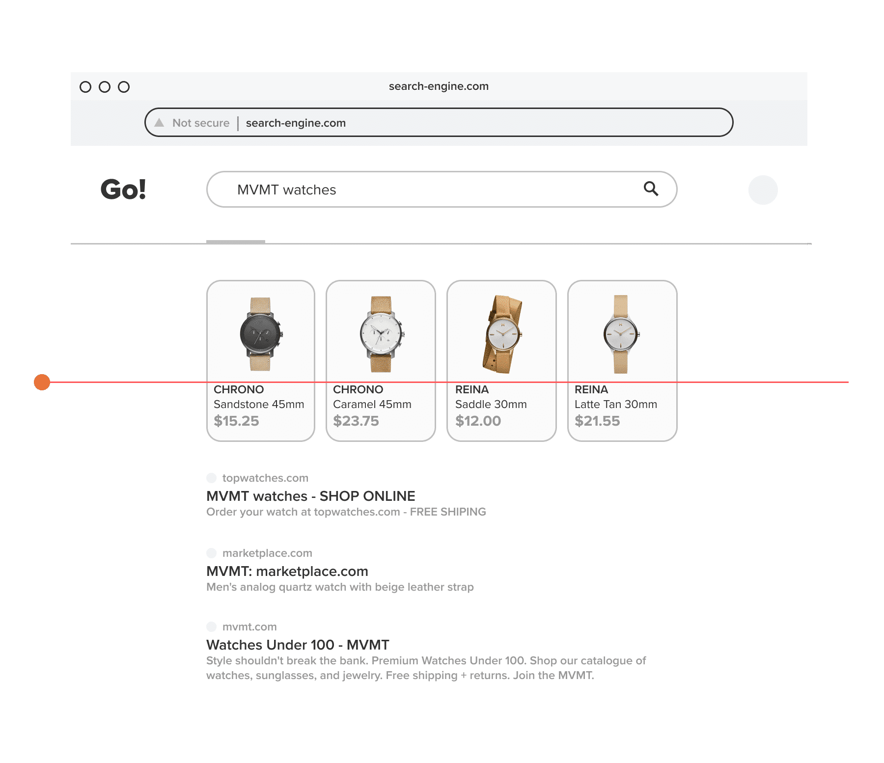 Ad protection software working on a search engine