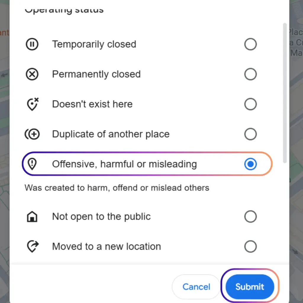 Screenshot from Google Maps.