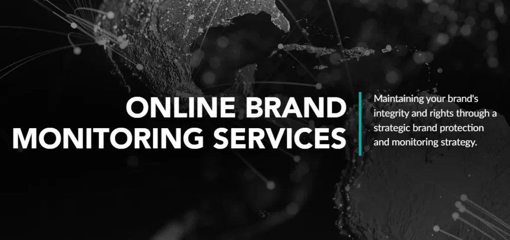 Screenshot of CSC brand monitoring landing page